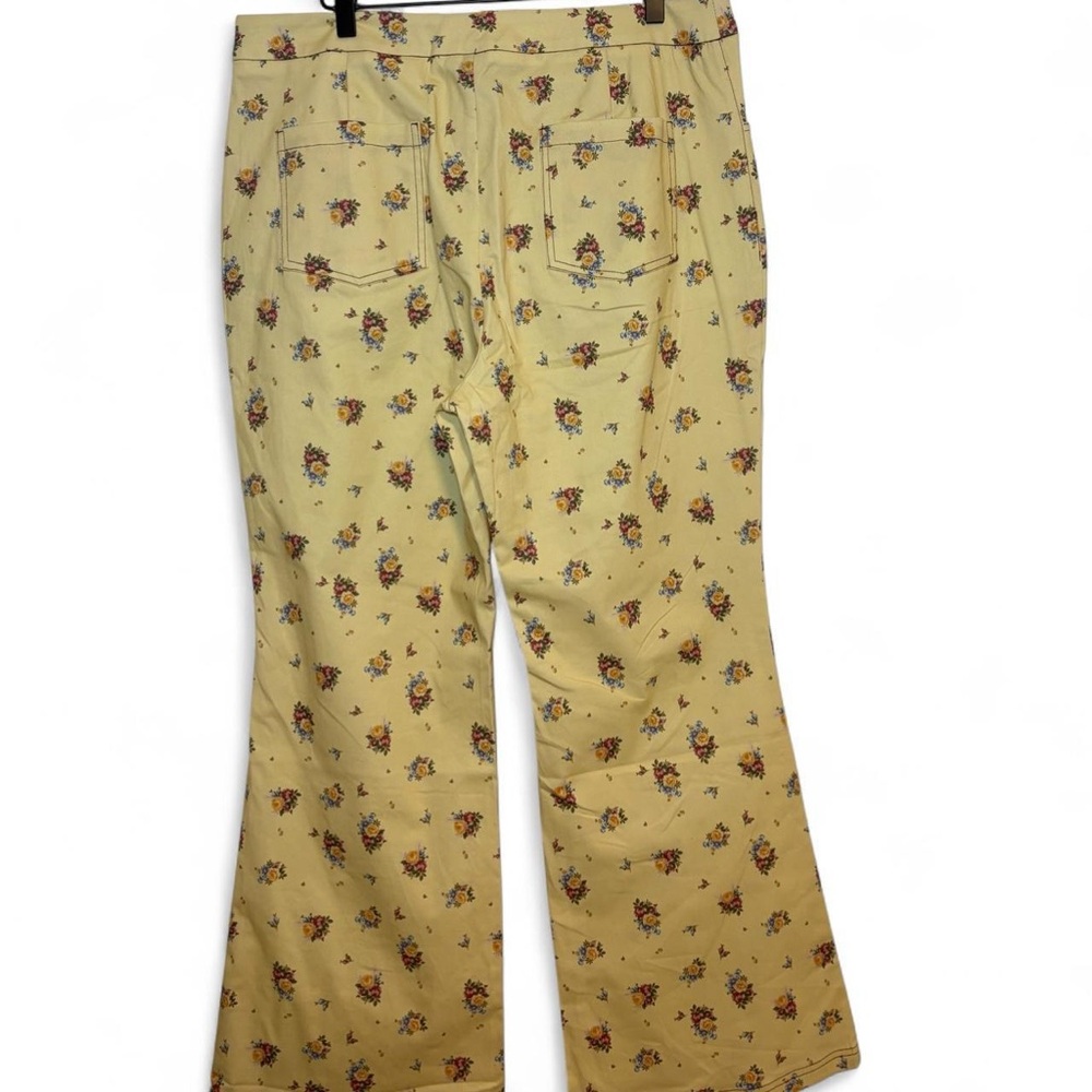 Cider Cotton-Blend Low-Rise Ditsy Floral Flared Trousers - Picture 6 of 8